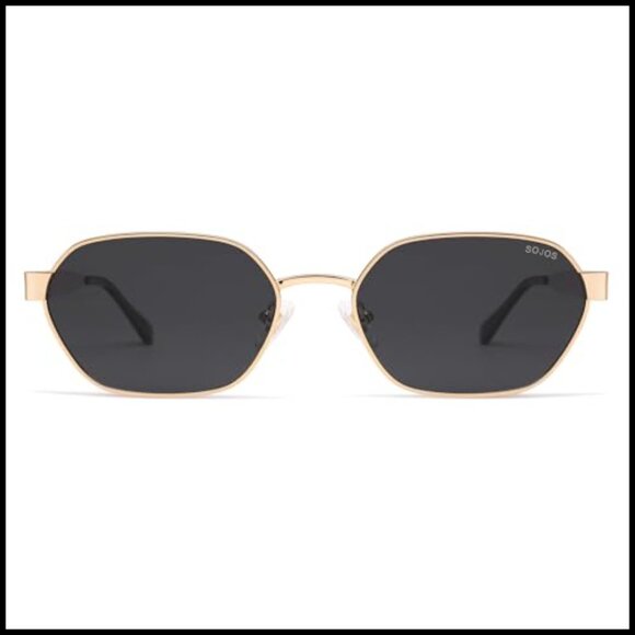 Metal Frame Polarized Hexagon Sunglasses UV400 Protection main image 5